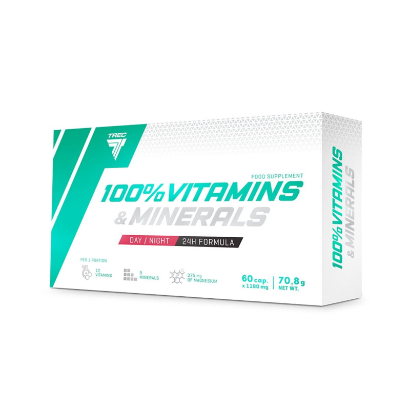 TREC Nutrition Witaminy i Minerały Kompleks Trec Nutrition 100% Vitamins & Minerals 60kaps