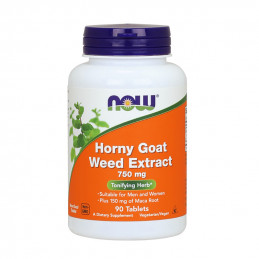 Suplement Prozdrowotny Now Foods HORNY GOAT WEED EXTRACT 750MG 90tab