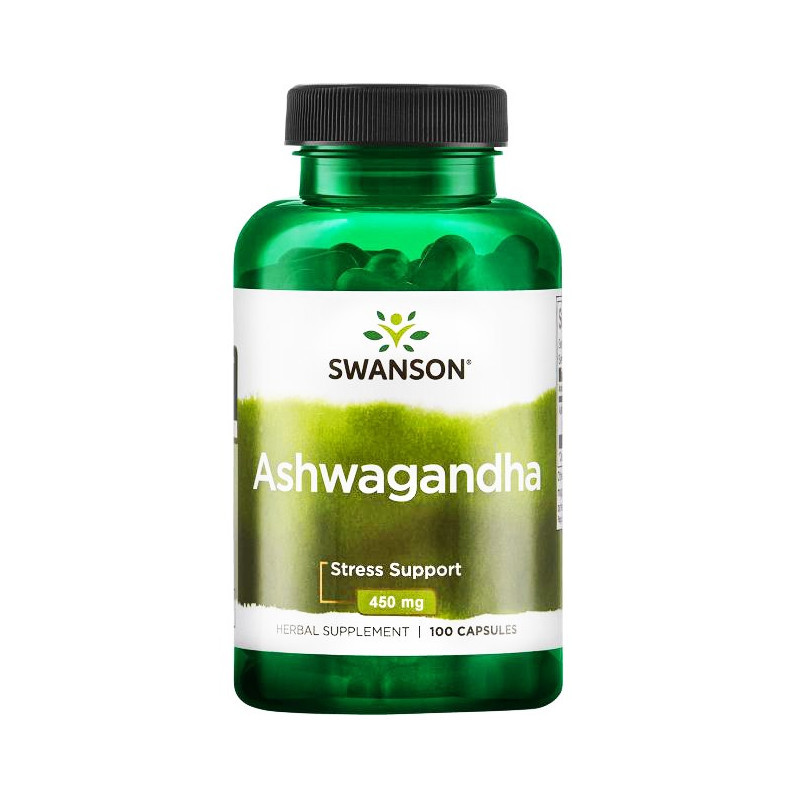 Swanson Health Products Adaptogeny Witania Ospała Swanson Ashwagandha 450mg 100kaps