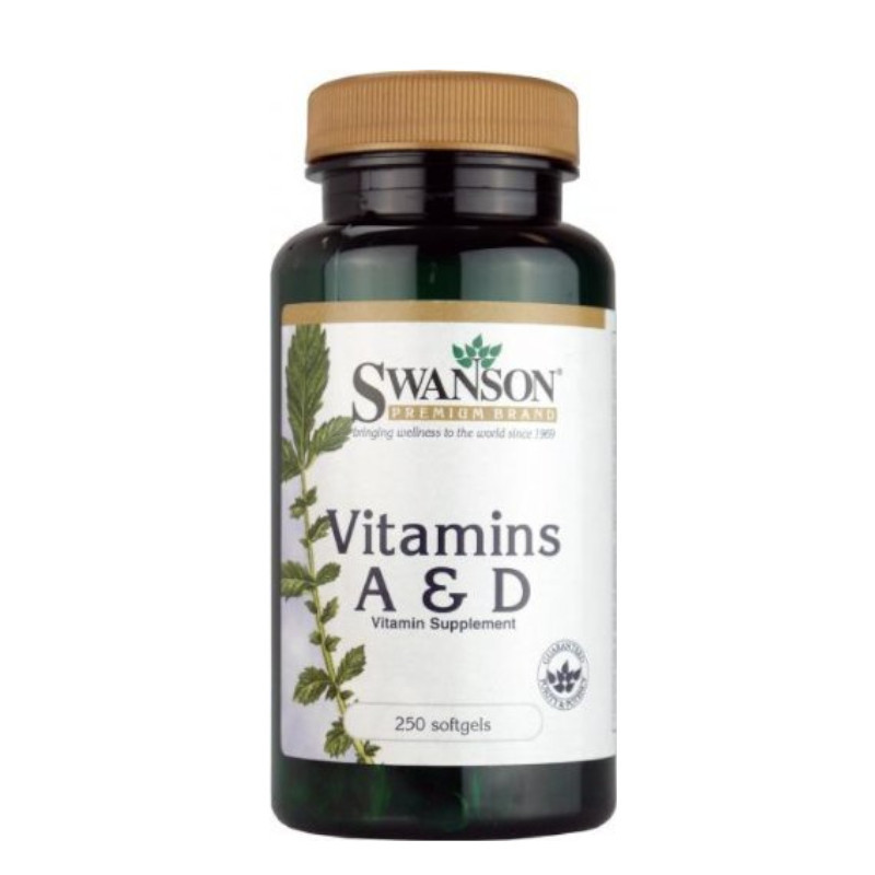 Swanson Health Products Witaminy A + D Swanson Vitamin A&D 250softgels