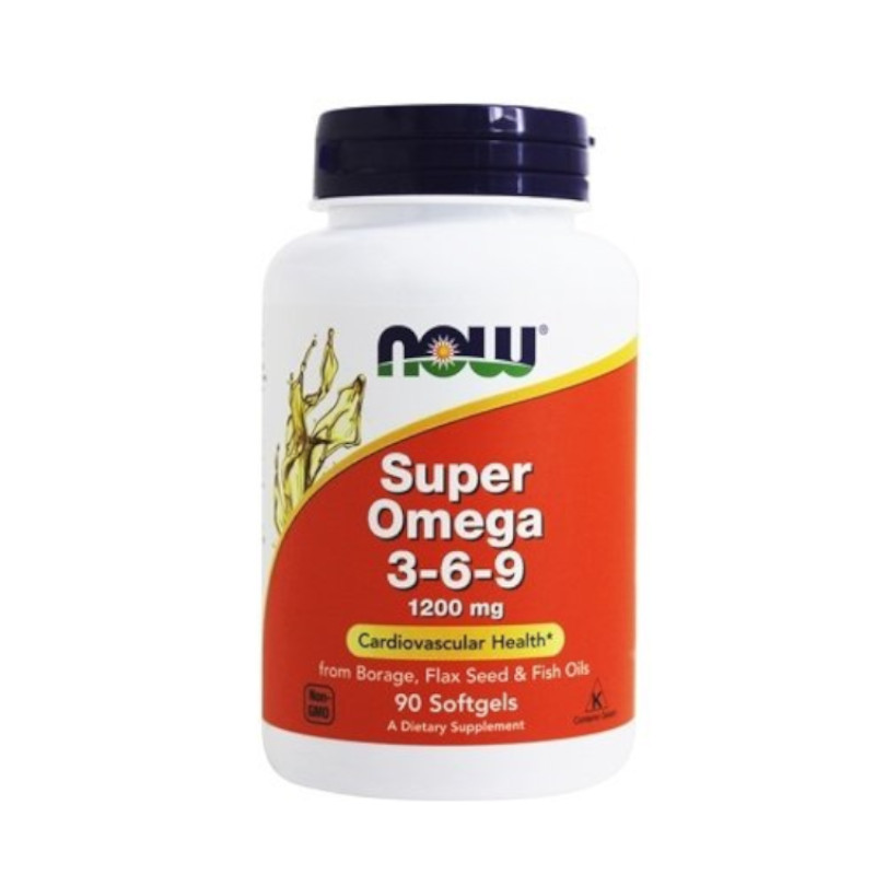 NOW Foods Kwasy Tłuszczowe Omega Now Foods Super Omega 3-6-9 1200 mg 90softgels