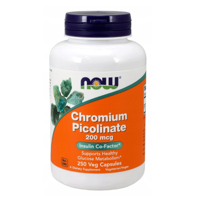 Minerały Now Foods Chromium Picolinate 200 mg 250vkaps