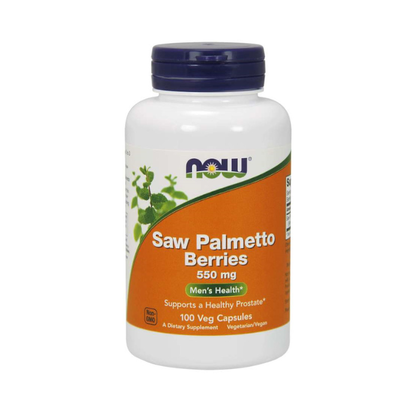 Booster testosternu Now Foods Saw Palmetto Berries 550 mg 100vkaps