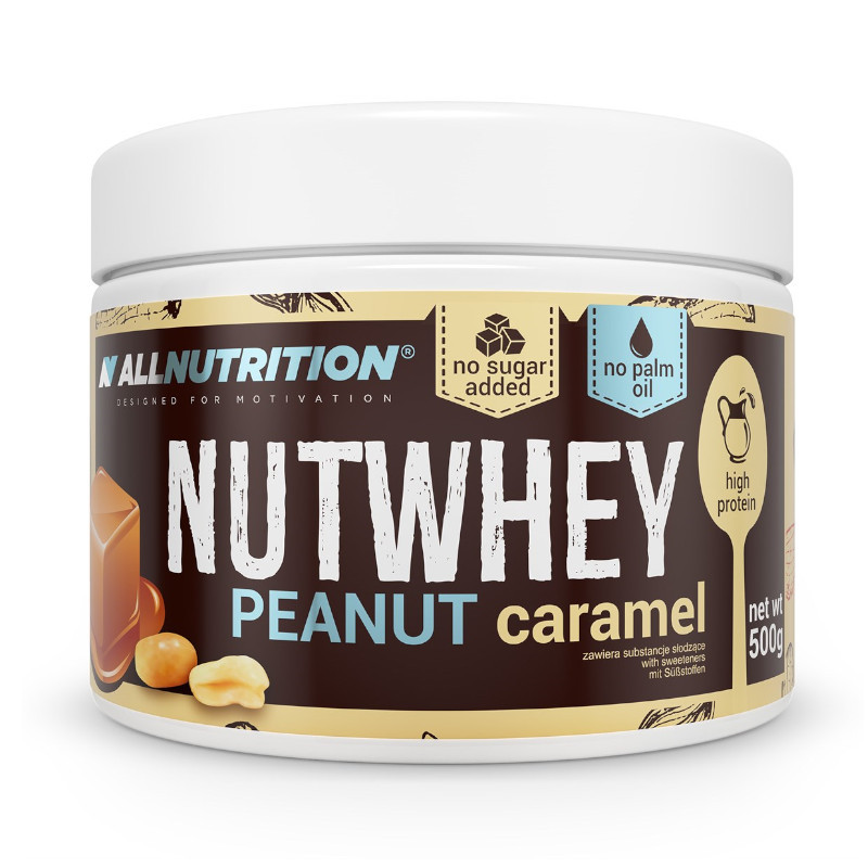 Krem dietetyczny Allnutrition Nutwhey 500g Peanut Caramel