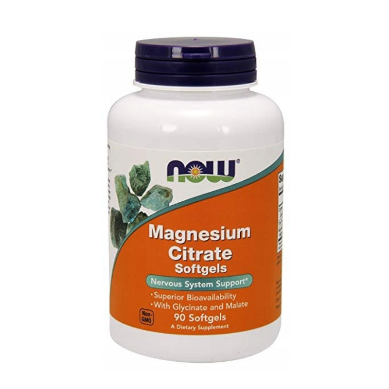 NOW Foods Minerały Magnez Now Foods Magnesium Citrate 90softgels
