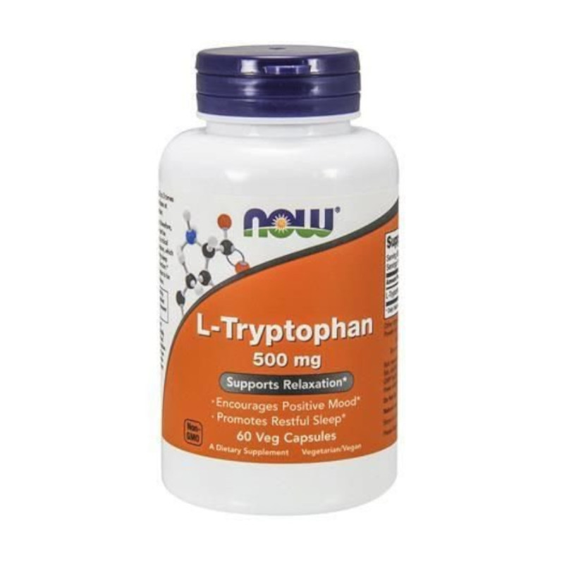 Suplement Prozdrowotny Now Foods L-Tryptophan 500mg 60vkaps