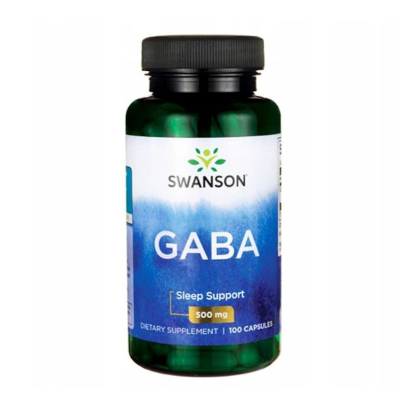 Swanson Health Products Adaptogeny Kwas Gamma-Aminomasłowy Swanson Gaba 500mg 100kaps