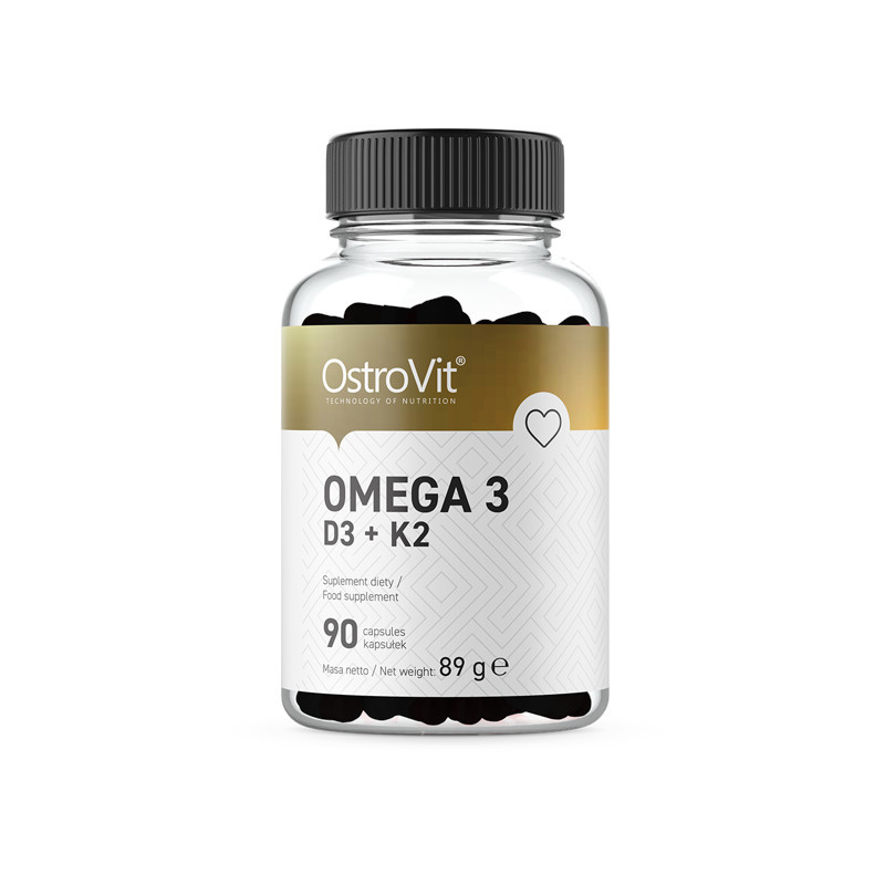 Kwasy tłuszczowe OstroVit OMEGA 3 D3+K2 90kaps