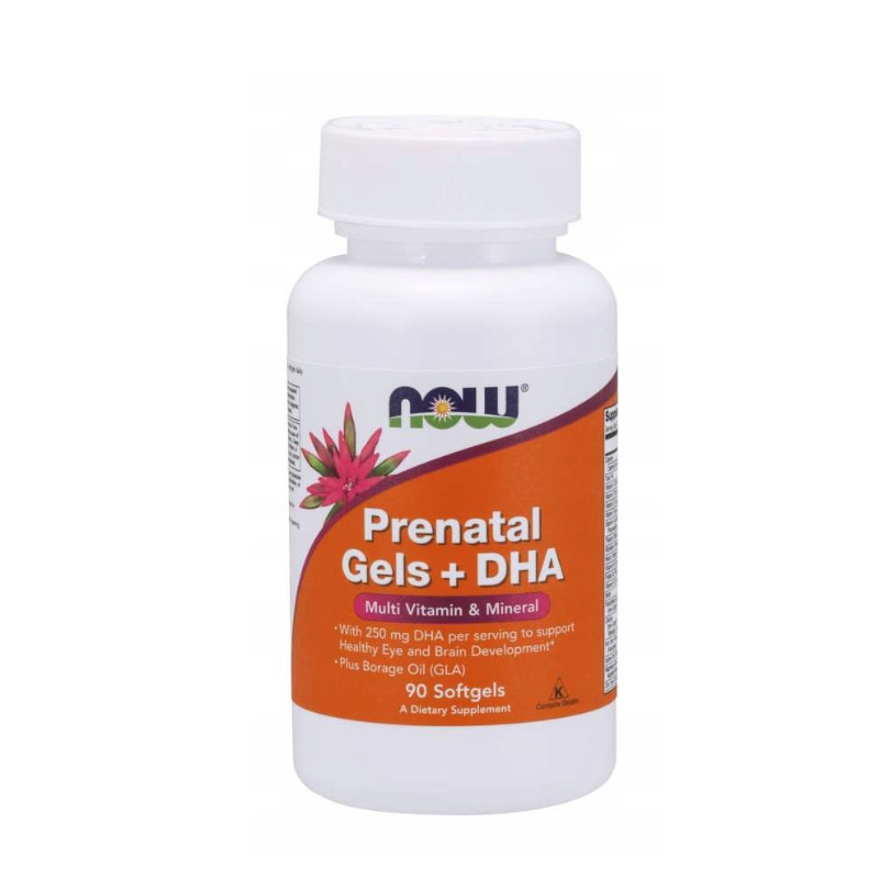 Witaminy Now Foods Prenatal + DHA 90softgels dla kobiet w ciąży