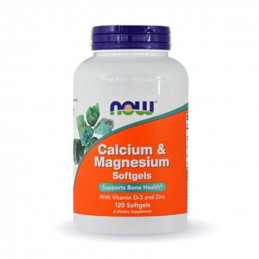 Minerały Now Foods Calcium & Magnesium Vitamin D3 Cynk 120softgels