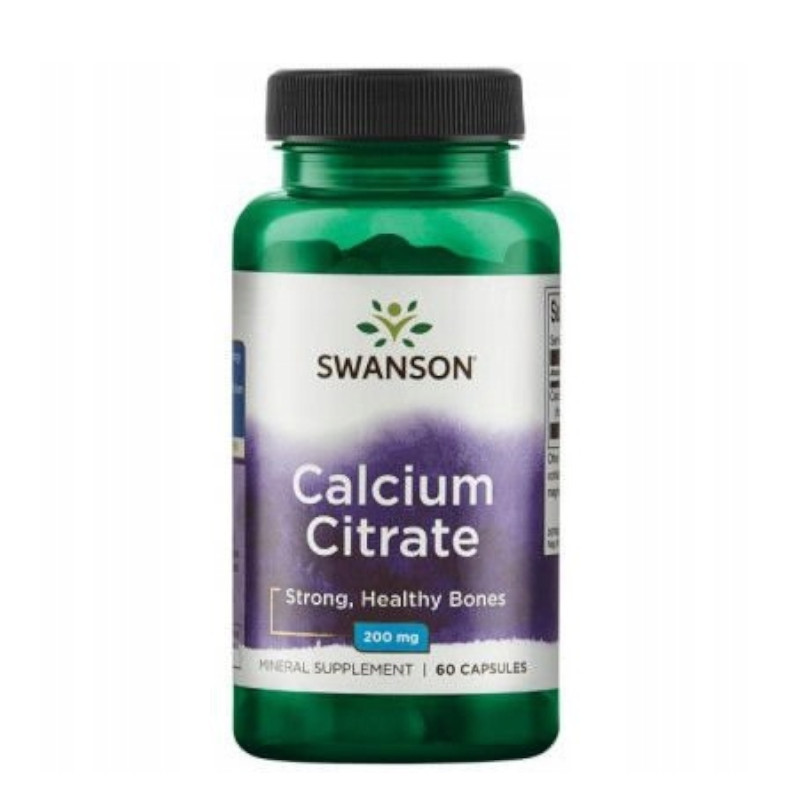 Minerały Swanson Calcium Citrate 200 mg 60kaps