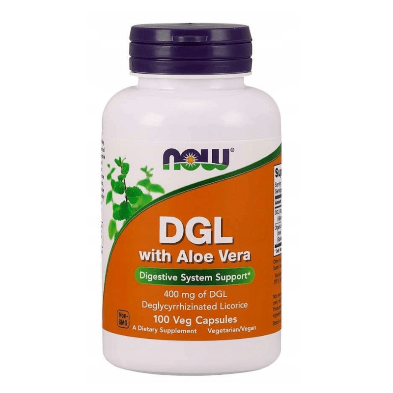 Suplement Prozdrowotny Now Foods DGL with Aloe Vera 100vkaps