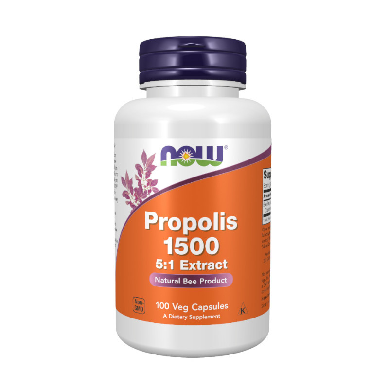 Suplement Prozdrowotny Now Foods Propolis 5:1 Extract 1500mg 100vkaps