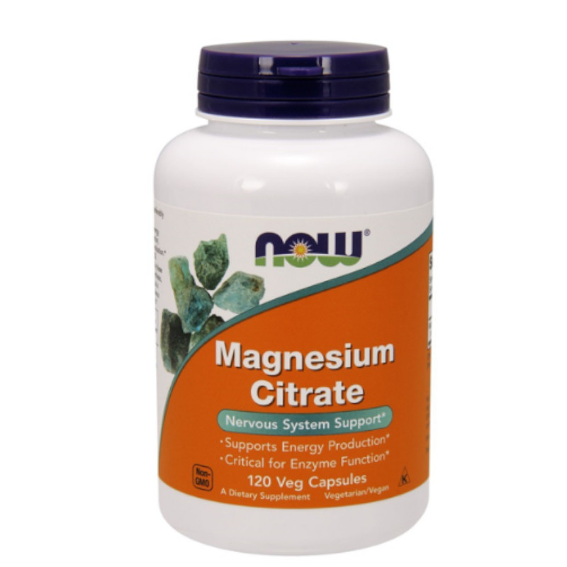 Minerały Now Foods Magnesium Citrate 400 mg 120vkaps