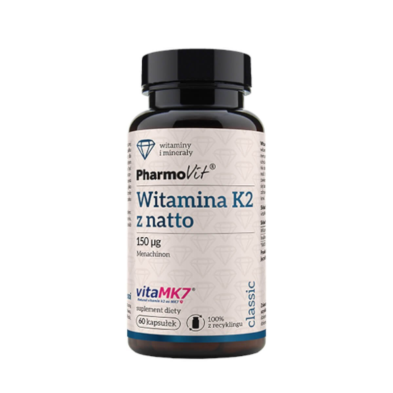 Фото - Вітаміни й мінерали K2 Witaminy K Pharmovit Witamina  z natto 60kaps 