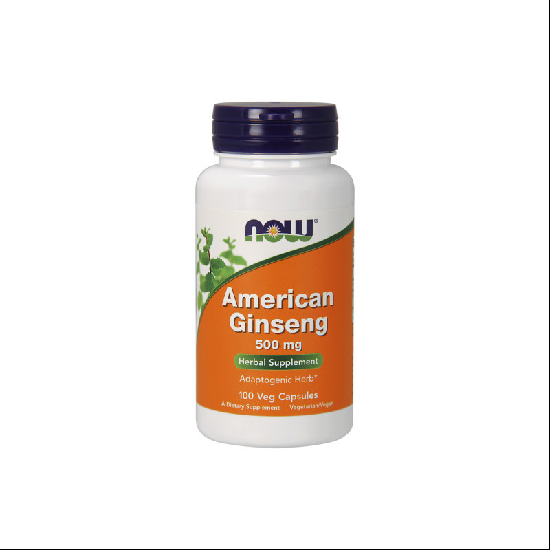 NOW Foods Adaptogeny Żeń-szeń Amerykański Now Foods American Ginseng 500 mg 100vkaps