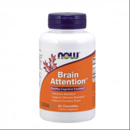 Wsparcie mózgu Now Foods Brain Attention 60tab do żucia