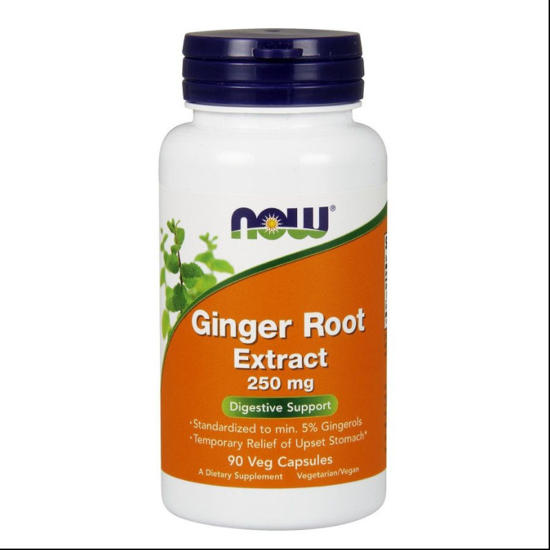 Suplement Prozdrowotny Now Foods Ginger Root Extract 250 mg 90vkaps