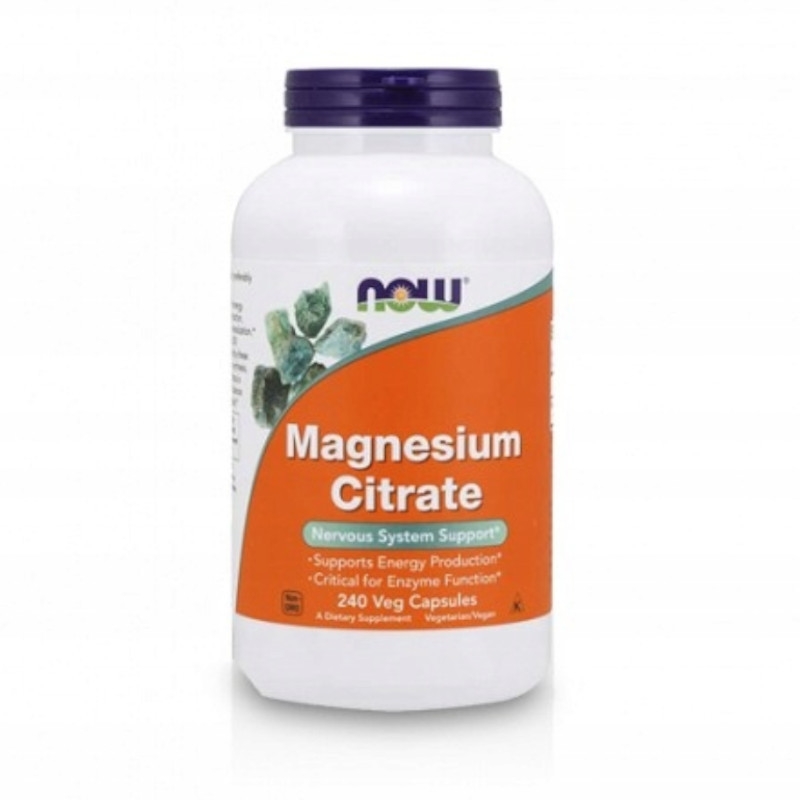NOW Foods Minerały Magnez Now Foods Magnesium Citrate 400mg 240vkaps
