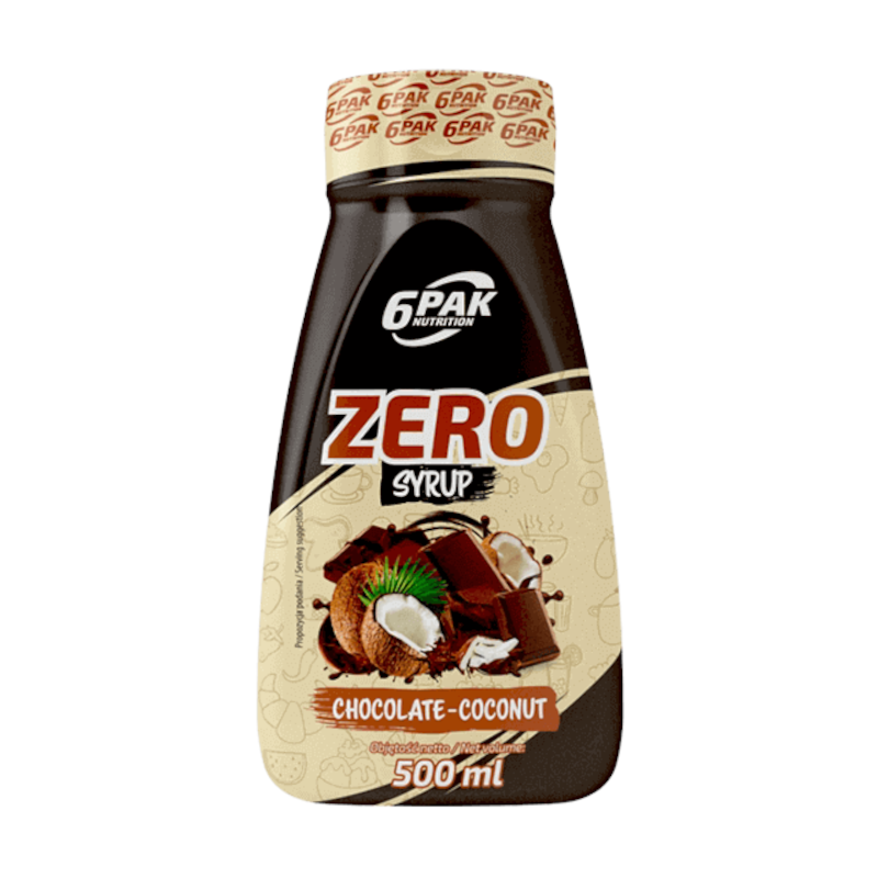 6 pak Sos bez kalorii Słodki 6PAK Zero Syrup 500ml Czekoladowo-Kokosowy