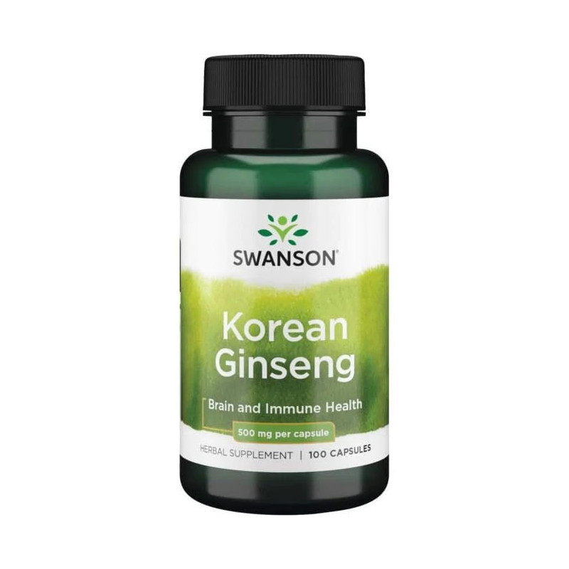 Swanson Health Products Wsparcie Witalności Żeń-szeń Koreański Swanson Korean Ginseng 100kaps
