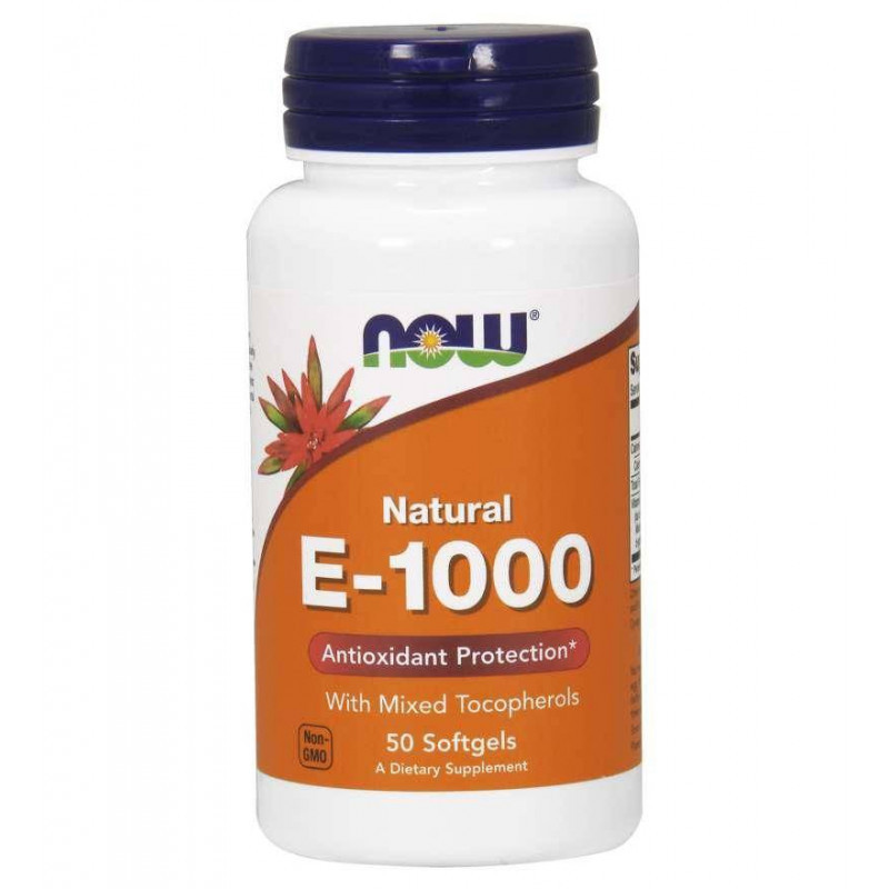 NOW Foods Witaminy E Now Foods Vitamin (Mixed) E-1000 50softgels