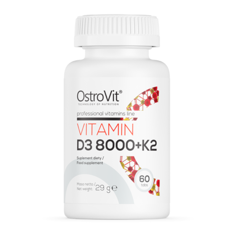 OstroVit Witaminy D + K OstroVit Vitamin D3 8000 + K2 60tab