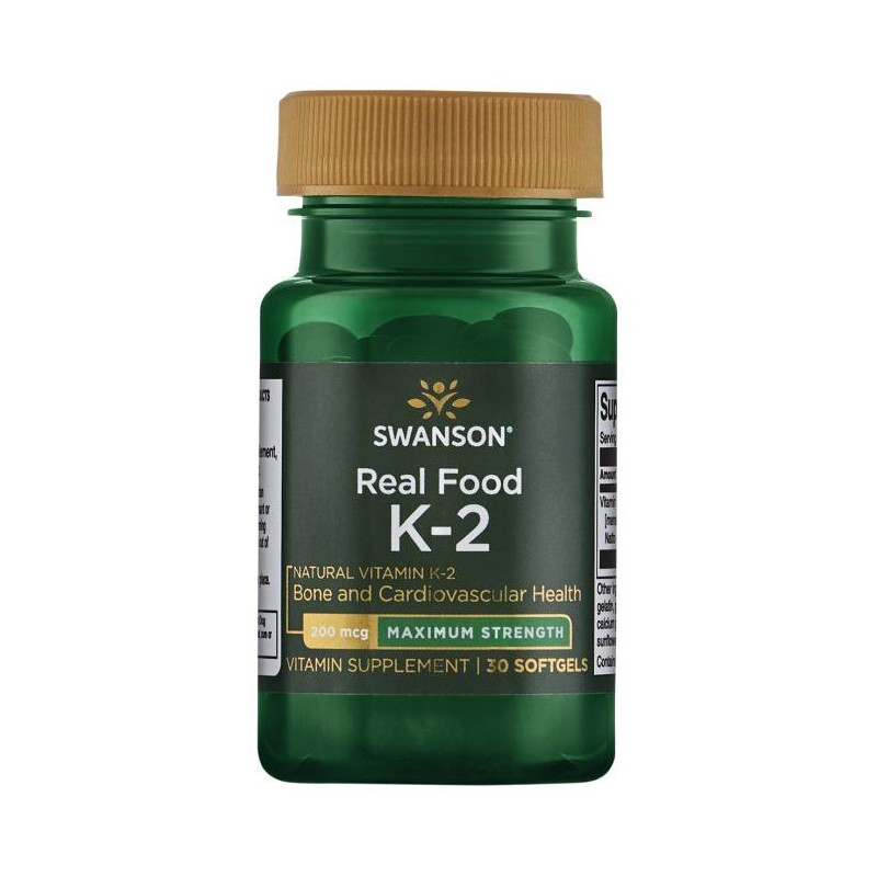 Swanson Health Products Witaminy K Swanson Vitamin K2 Natural 200mcg 30softgels