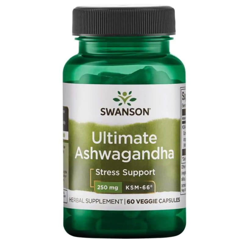 Swanson Health Products Adaptogeny Witania Ospała Swanson Ultimate Ashwagandha 250 mg 60vkaps