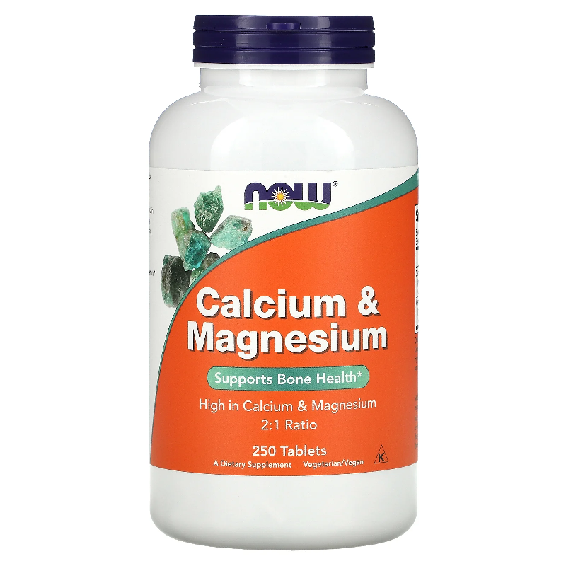 NOW Foods Minerały Wapń + Magnez Now Foods Calcium & Magnesium 250tab