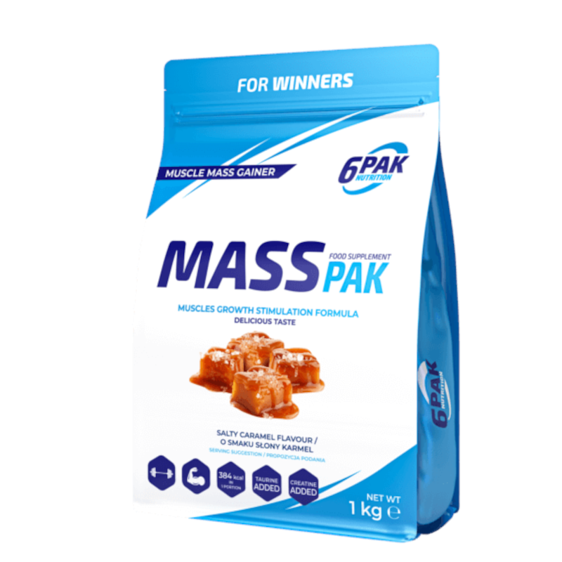 6 pak Odżywka Węglowodanowo-Białkowa Gainer 6PAK Nutrition Mass Pak 1000g