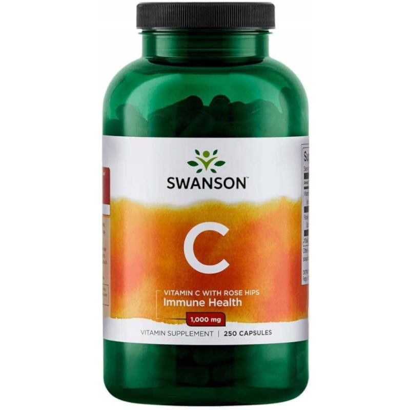Swanson Health Products Witaminy C Swanson Vitamin C Rose Hips 1000mg 250kaps