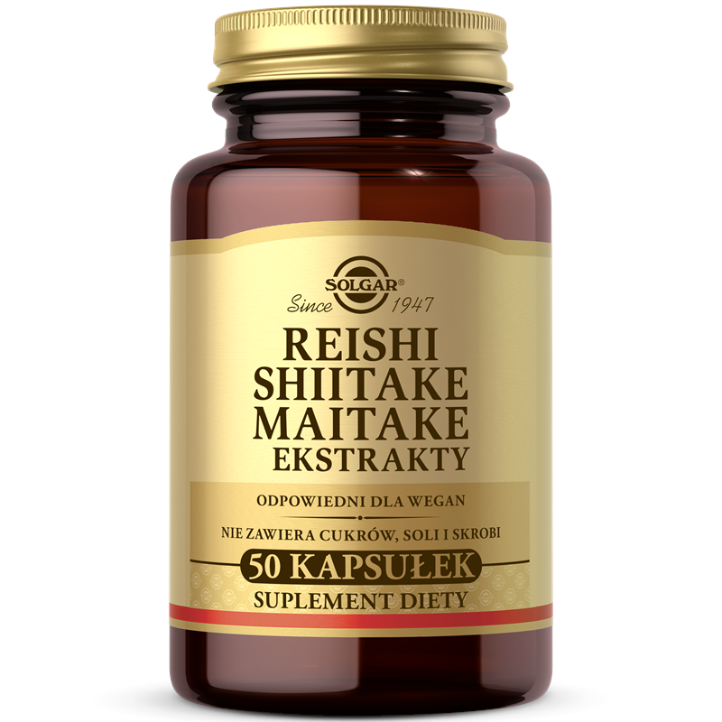 Solgar Reishi Shiitake Maitake Ekstrakty 50kaps Sklep Świat Supli