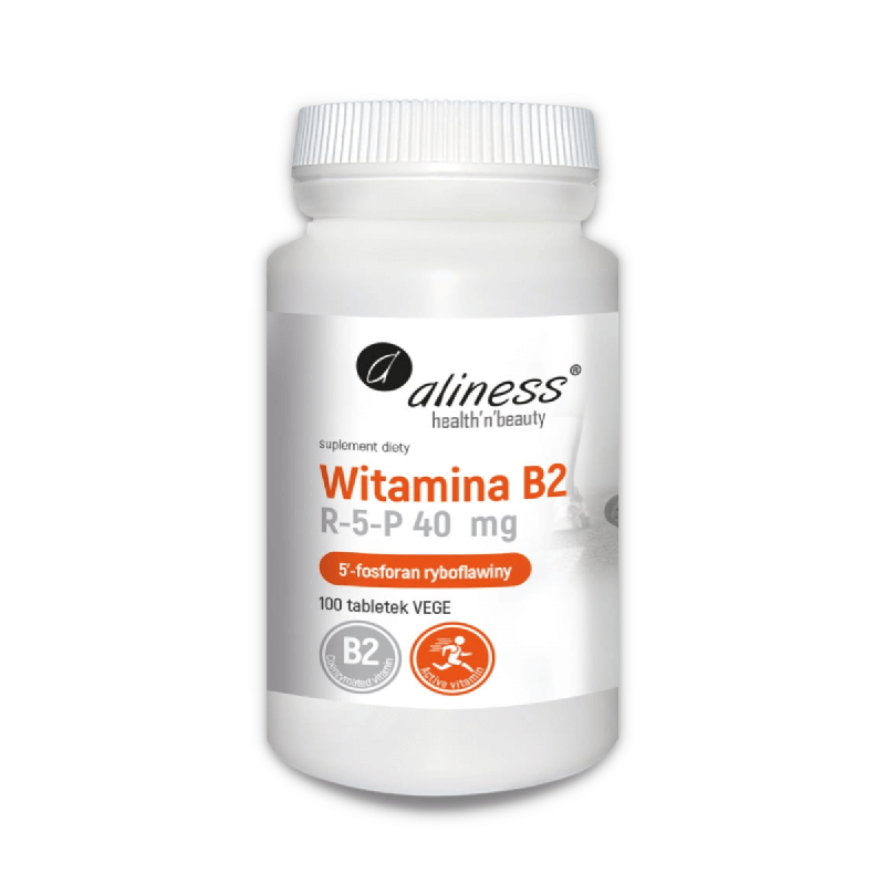 Фото - Вітаміни й мінерали Aliness Witamina B  Witamina B2 R-5-P  40mg 100tab (ryboflawina)