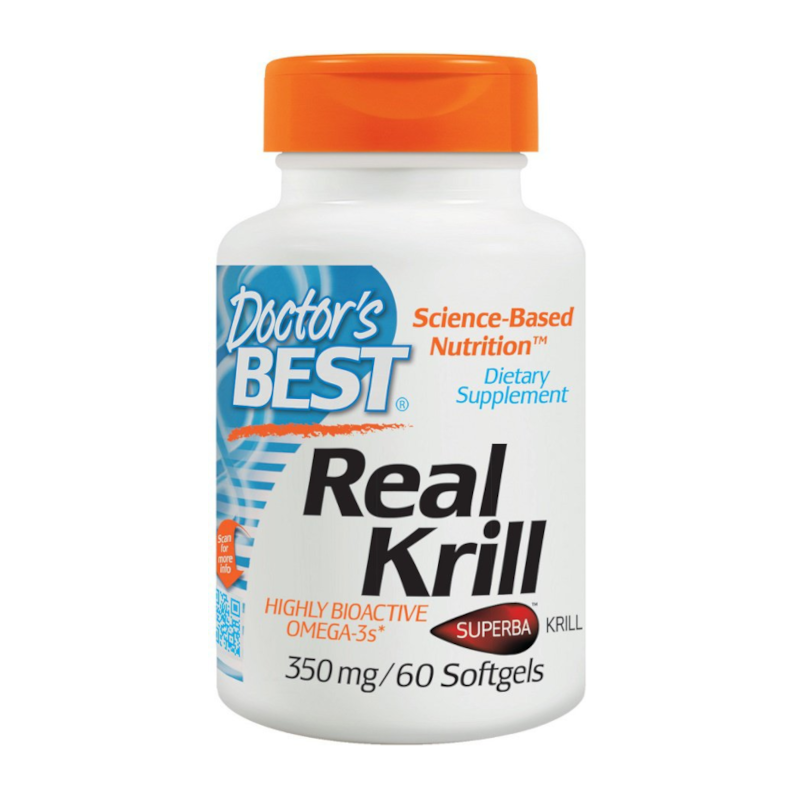 Фото - Вітаміни й мінерали Doctors Best Kwasy Tłuszczowe Omega 3 Doctor's Best Real Krill 350mg 60softgels 