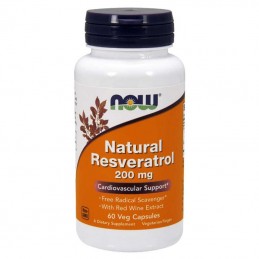 Now Foods Natural Resveratrol 200mg - 60 veg caps.