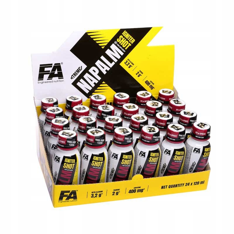 Shot przedtreningowy FA Xtreme Napalm Igniter 24 x120 ml Shot przedtreningowy FA Xtreme Napalm Igniter 24 x120 ml