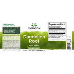 Wsparcie wątroby Swanson Dandelion Root 515mg 60caps