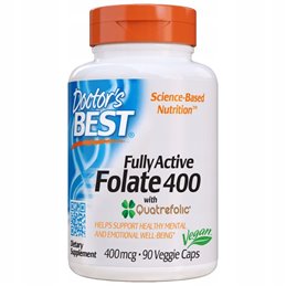 Suplement Prozdrowotny Doctor's Best Fully Active Folate 400mcg Vege 90caps