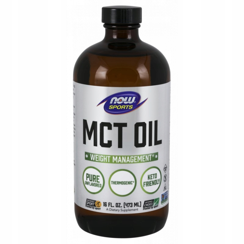 NOW Foods Zdrowe Tłuszcze Olej MCT Now Foods MCT Oil Pure Liquid 473ml