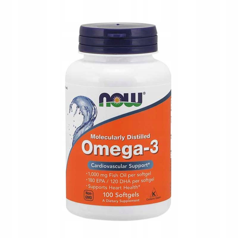 NOW Foods Kwasy Tłuszczowe Omega Now Foods Omega 3 100softgels