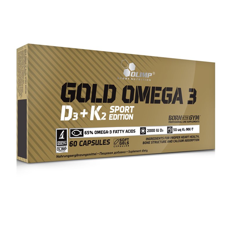 OLIMP Sport Nutrition Kwasy Tłuszczowe Omega Olimp Gold Omega 3 D3+K2 Sport Edition 60kaps
