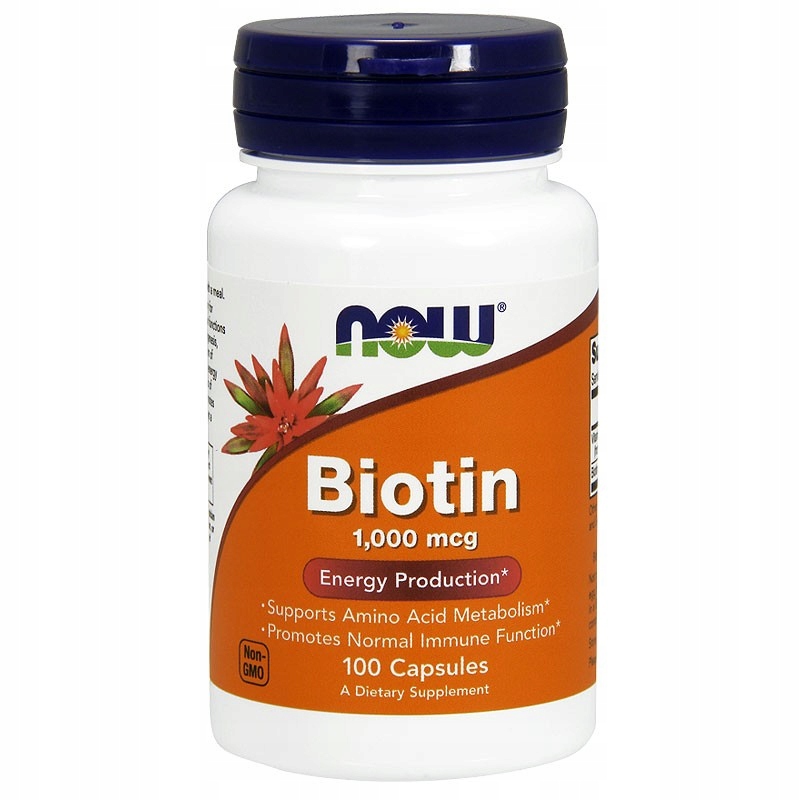 Witaminy NOW Foods Biotin 1000mcg 100 kaps Witaminy NOW Foods Biotin 1000mcg 100 kaps