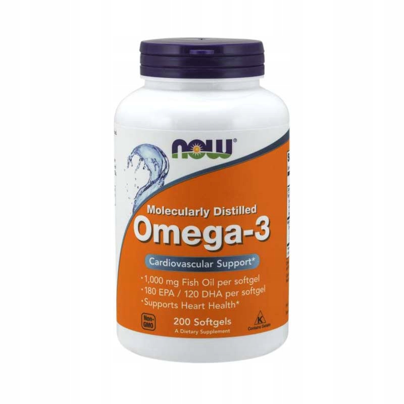 NOW Foods Kwasy Tłuszczowe Omega Now Foods Omega 3 200softgels