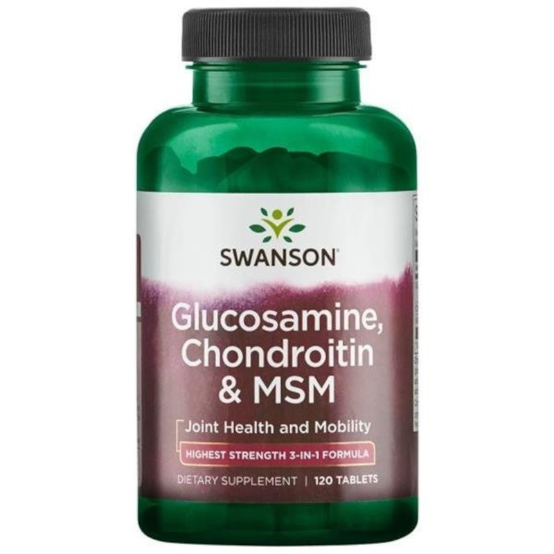 Swanson Health Products Regeneracja Stawów Kompleks Swanson Glucosamine Chondroitin & MSM 750mg 120tab