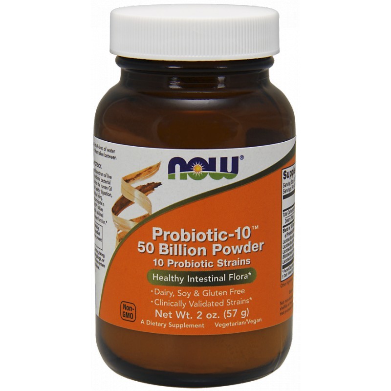NOW Foods Wsparcie Jelit Probiotyki Now Foods Probiotic-10 50 Billion Powder 57g