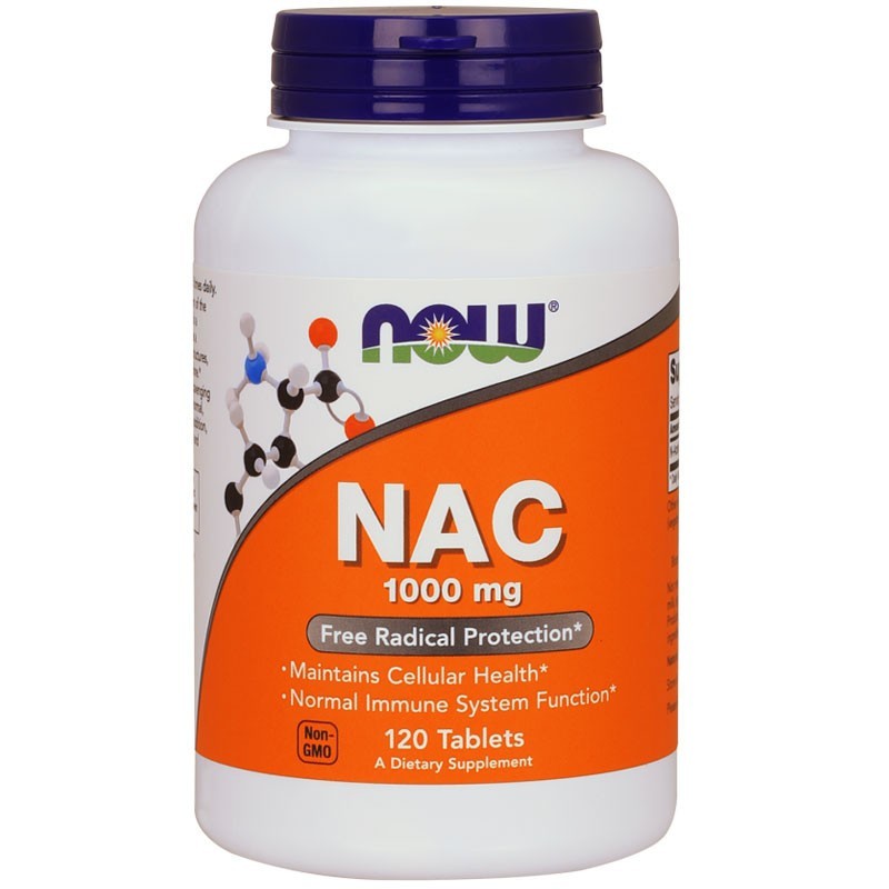 NOW Foods Detoks N-acetyl-L-cysteina Now Foods NAC 1000mg 120tab