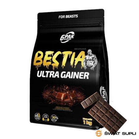 Odżywka Węglowodanowo-Białkowa Gainer 6PAK Nutrition Bestia Ultra Gainer 1000g