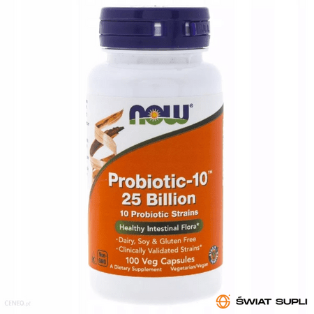 Wsparcie Jelit Probiotyki Now Foods Probiotic-10 25 Billion 100vkaps
