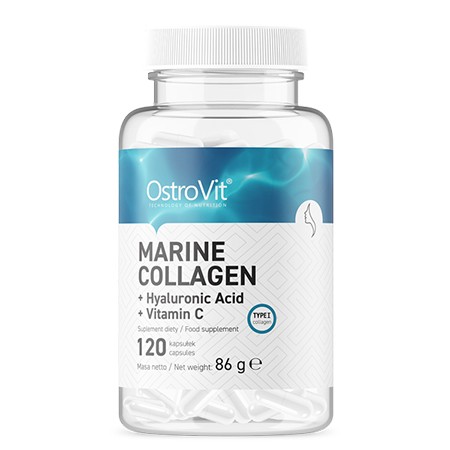 Zdrowe stawy OstroVit Marine Collagen Hyaluronic Acid 120kaps